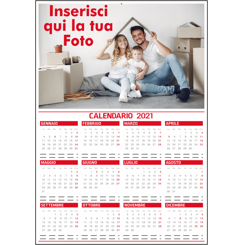 Foto Calendario Plastificato A3 PRONTA CONSEGNA